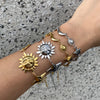Sun Pendant Bracelet Gold Color Plated Stainless Steel Star Moon Stackable Bracelet Women's Accessories - Image 1
