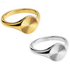 Style Sunburst Texture Signet Ring, Gold Plated Stainless Steel, Sizes 5 6 7 8, Minimalist Stackable Ring for Daily Wear - Image 7