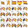 10pcs a lot Spain Flag Laple Pin Badge Brooch - Image 1
