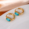 316L Stainless Steel Heart Water Drop Square Zircon Hoop Earrings For Women Men Personality Design Jewelry Gifts - Image 34