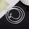 45-60cm Silver 1MM/2MM/3MM Snake Chain Necklace For Men Women Jewelry for pendant - Image 5
