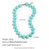 Colorful Candy Bead Strand Necklace Adjustable Gold Extension Chain Flat Oval Resin Beads Beach Women Jewelry - Image 7