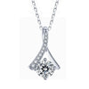High End Geometric Design Love Cube Zircon Necklace with Removable Round Zircon Jewelry Elegant Daily Accessories - Image 32