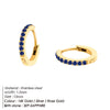 Stainless Steel Birthstone Earrings Minimalist Huggie Hoop Earrings For Women Unisex earrings for women jewelry - Image 13