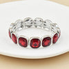 crystal bracelet For Women colorful Geometric rhinestone square elastic thread red white pink bracelet boho style - Image 42