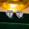 Cute Female Black/Green/Red/White/Blue Small Heart Stud Earrings Vintage Wedding Jewelry For Women - Image 7