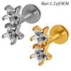 1PC Implant Steel Paved Flat Back Flower 3/4/5/6 Marquise CZ Labret Piercing Internal Thread Tragus Helix Lobe Earring - Image 14