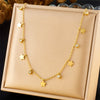 316L Stainless Steel Zircon Love Star Flower Tree of Life Eye Necklace Girl Neck Chain Jewelry Gift - Image 14