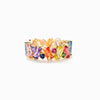 Irregualr Design Colorful CZ Women Rings Gold Color/Silver Color Geometric CZ Rainbow Rings Jewelry - Image 1