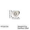 Carlidana High Polish Stainless Steel Silver Color 7 6mm Engraved Letter Alphabet Initial Perforated Heart Charm Accessories - Image 11