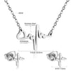 Chic Elegant Heart Indian Jewelry Sets Women Wedding Crown Steel Necklace And Earrings Bulk - Image 20