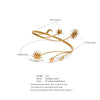 Stainless Steel Star Moon Sun Adjustable Open Arm Bangle Summer Large Summer Jewelry - Image 6