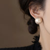 Women's Minimalist Gap Imitation Pearl Stud Earrings Commuter Jewelry Versatile Party Accessory Design For Gilrs - Image 4