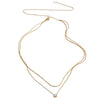 Stainless Steel Double-Layer Chain Zirconia Drop Stacking Necklace for Women Daily Jewelry Accessories - Image 7