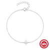 European American Style Eight-Pointed Star Zircon Bracelet Silver Personality Simple Versatile Bracelet - Image 16