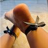 1Pair YK2 Ankle Black O-Ring Ankle Punk Leather Feather Anklet Men's Women Alloy Pendant Accessories Ankle Belt - Image 5