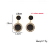 Crystal Black Round Drop Earrings for Women Double-layers Oil Dangle Earrings Bohemian Elegant Wedding Jewelry Hanging earrings - Image 2