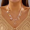 Starfish Shell Conch Imitation Pearl Necklace Bracelet Set Vacation Daily Jewelry Women Gift Daily Accessory - Image 13