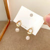 Delicate Irregular Freshwater Pearl Earring For Women Gold Color Metal Hanging Drop Earrings Statement French Jewelry - Image 23