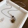 Spotted Tiger Eye Stone Necklace for Women Vintage Water Droplet Grape Pendant Long Chain Necklaces Female Accessories - Image 10