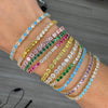 Colorful Cubic Zirconia Tennis Bracelet in Multiple Stone Colors - Image 6