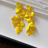 Exaggerated Folds Flower Fringe Ear Clip Without Ear Piercing Long Clip Earrings Party Jewelry - Image 10