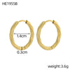 Carlidana Chic Simple Hoop Earrings Simple Women Earrings Stainless Steel Gold Plated Twisted Circle Huggies Earring - Image 14