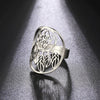 Hollow Open Ring for Men Women Stainless Steel Adjustable Rings Jewelry Friend Lover Gift - Image 1