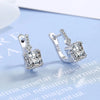 Silver Color Square Zircon Earrings for Women Girl Simple Korean Silver Needle Ear Buckles Earring Jewelry - Image 4