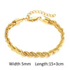 Chunky Stainless Steel Link Chain Bracelet in Gold-Tone - Image 8