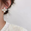 Hibiscus Dropped Glaze Flower Stud Earrings for Women Girl French Vintage Korean Wedding Romantic Jewelry Gifts - Image 6
