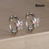 2PCS Simple Mini Butterfly Huggie Hoop Earrings 6MM 8MM Small Colorful Zircon Cartilage Earring Ear Bone Nail Piercing Jewelry - Image 13