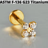Cz Flower Titanium Cartilage Earrings Stud 16G Internally Threaded Sun Helix Ear Tragus Piercing Jewelry - Image 30