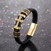 Mens Bracelet Cross Titanium Steel Vintage Jewelry Leather Braided Personality Selling Bangles - Image 8