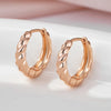 Rounded Earrings For Women Rose Gold Color Daily Wear Jewellery Holiday Gift - Image 4