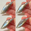 Blue Labradorite Pendant Irregular Shape Bead Stone Orange Necklace for Men Women - Image 24
