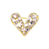Fanshin Korean Style Heart Brooch Shiny Rectangular Rhinestone Pin Elegant Alloy Hollow Heart Breastpin Men - Image 8