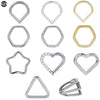 1Pc Titanium Hinged Segement Nose Ring Hoop Earrings for Women Heart Star Cartilage Helix Piercing Ear Tragus Piercing Jewelry - Image 1