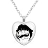 Rage Comic Necklace Derp Face Trollface Funny Meme Cartoon Glass Heart Shape Pendant Chain Necklace Charm Jewelry Collect Gift - Image 2