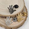 Gold Plated Palm Brooch for Unisex Stainless Steel Butterfly Buckle Brooch Wedding Banquet Groomsman and Groom Gift - Image 1