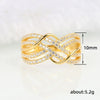 Cross Rings Women Wedding Bands Accessories with Dazzling CZ Twist Modern Female Jewelry - Image 6