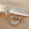 3PCS Stainless Steel Huggies Star Hoop Earrings Set for Women Zircon Pendant Gold Color Statement Piercing Jewelry - Image 5