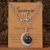 3 Pieces/Set Zodiac Retro Moon Glow Pendant Necklace Set with Birthstone Cards, Birthday Gift for Besties and BFFs - Image 12