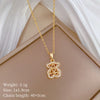 Over 30 Styles Bear Necklace Titanium Steel Zircon Micro Inlaid Copper Pendant Collarbone Chain Souvenir Gift - Image 34
