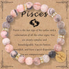 Mhs.sun 12 Star Zodiac Sign Pink Zebra Stone Beaded Bracelets Constellation Birthday Party Jewelry For Women Men - Image 19
