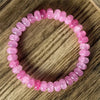 1/pc Elegant Pink Agate Bracelet for Relaxation Stone, Bohemian and Retro Style Gift for Men Women - Image 1