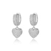 Cubic Zircon Heart Drop Hoop Earrings for Women Gold Plated Ear Cuffs Wedding Aesthetic Jewelry Gift - Image 8
