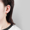 Silver Color Cross Zircon Pendant Earrings for Women Men Punk Hip Hop Piercing Personality Earrings Party Jewelry - Image 2