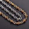 8mm Chic Stainless Steel Chunky Necklace Link Lip Knot Chain for Men Women Punk Hiphop Boy Gold Color Heavy Metal Jewelry Choker - Image 4
