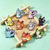 9Pcs Anime Eevee Elf Monsters Enamel Pins Set Animals Brooches Women's Lapel Pins Holiday Gift Jewelry - Image 1